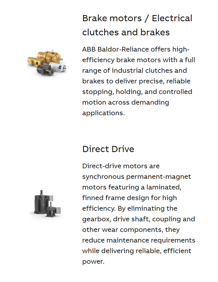 محرك BALDOR NEMA الصناعي - WeDrive Power Transmission