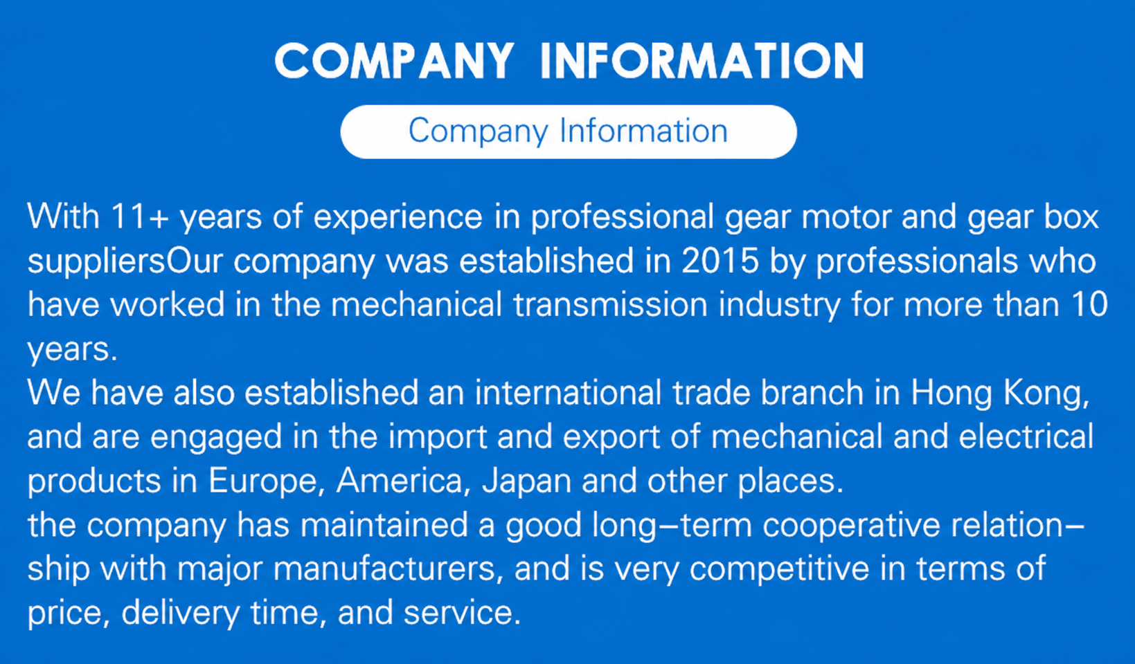 WeDrive Power Transmission Mechanical Equipment Shipping Area